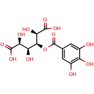 Chemical structure of 3-O-Galloylmucic acid , CAS 143202-36-2, AChemBlock U105969