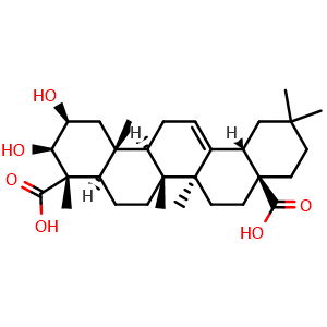 Chemical structure of Medicagenic acid , CAS 599-07-5, AChemBlock U105986