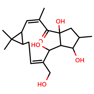 Chemical structure of 17-Hydroxyisolathyrol , CAS 93551-00-9, AChemBlock U105990