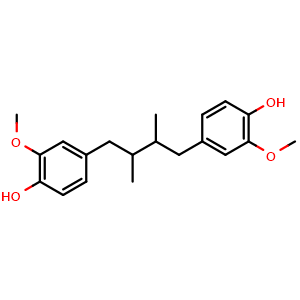 Chemical structure of Meso-dihydroguaiaretic acid , CAS 66322-34-7, AChemBlock U106004