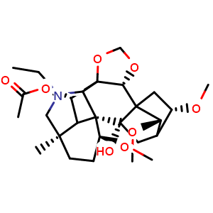 Chemical structure of deltaline , CAS 6836-11-9, AChemBlock U106014