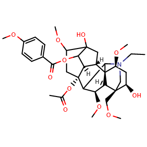 Chemical structure of Yunaconitine , CAS 70578-24-4, AChemBlock U106023
