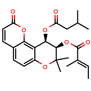 Chemical structure of Praeruptorin C , CAS 72463-77-5, AChemBlock U106028