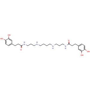 Chemical structure of Kukoamine A , CAS 75288-96-9, AChemBlock U106033