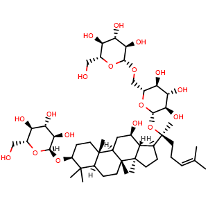 Chemical structure of Gypenoside XVII , CAS 80321-69-3, AChemBlock U106054