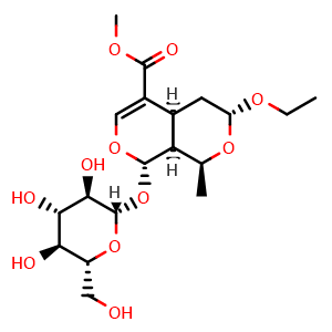 Chemical structure of 7-O-Ethylmorroniside , CAS 945721-10-8, AChemBlock U106094