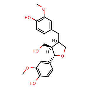 Chemical structure of lariciresinol , CAS 27003-73-2, AChemBlock U106096