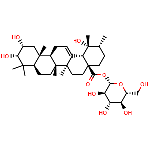 Chemical structure of Kajiichigoside F1 , CAS 95298-47-8, AChemBlock U106098