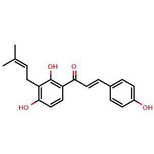 Chemical structure of Corylifolinin , CAS 20784-50-3, AChemBlock U106107