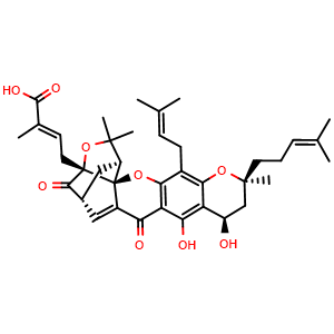 Chemical structure of neo-gambogic acid , CAS 93772-31-7, AChemBlock U106113