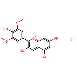 Chemical structure of Malvidinchlorid , CAS 643-84-5, AChemBlock U106130
