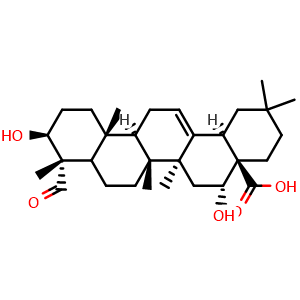 Chemical structure of Quillaic acid , CAS 631-01-6, AChemBlock U106140