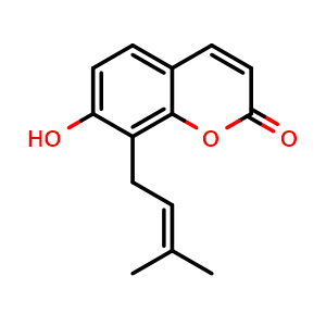 Chemical structure of Osthenol , CAS 484-14-0, AChemBlock U106150