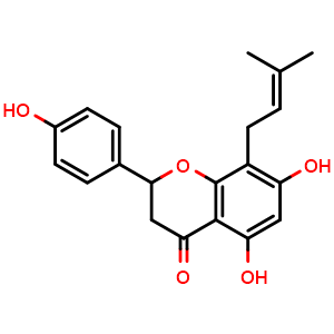 Chemical structure of 8-Prenylnaringenin , CAS 53846-50-7, AChemBlock U106158