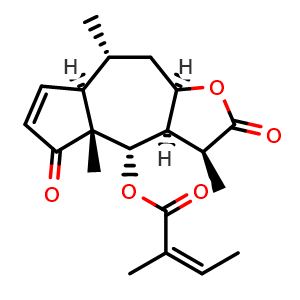 Chemical structure of Brevilin A , CAS 16503-32-5, AChemBlock U106229