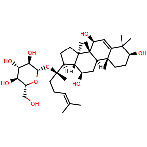 Chemical structure of Gensenoside Rh7 , CAS 343780-68-7, AChemBlock U106241