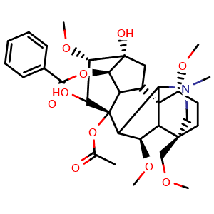 Chemical structure of Hypaconitine , CAS 6900-87-4, AChemBlock U106257