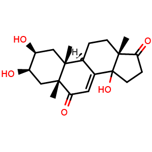 Chemical structure of Rubrosterone , CAS 19466-41-2, AChemBlock U106281
