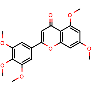 Chemical structure of 5,7,3',4',5'-Pentamethoxyflavone , CAS 53350-26-8, AChemBlock U106286