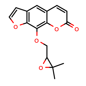 Chemical structure of oxyimperatorin , CAS 35740-18-2, AChemBlock U106309
