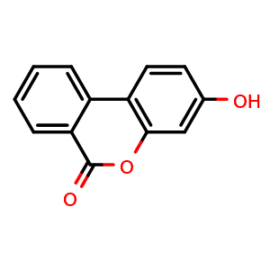 Chemical structure of 3-hydroxy-6H-benzo[c]chromen-6-one , CAS 1139-83-9, AChemBlock U106320