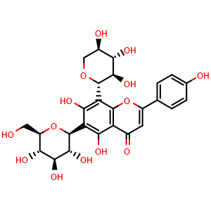 Chemical structure of Vicenin-3 , CAS 59914-91-9, AChemBlock U106326