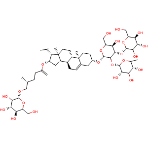Chemical structure of Pseudoprotogracillin , CAS 637349-03-2, AChemBlock U106340