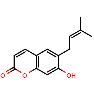 Chemical structure of Demethylsuberosin , CAS 21422-04-8, AChemBlock U106396