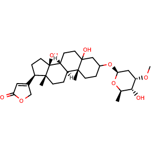 Chemical structure of Periplocymarin , CAS 32476-67-8, AChemBlock U106400