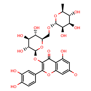 Chemical structure of Quercetin-3-o-rutinose , CAS 949926-49-2, AChemBlock U106406