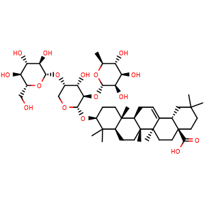 Chemical structure of Hederacolchiside A1 , CAS 106577-39-3, AChemBlock U106412