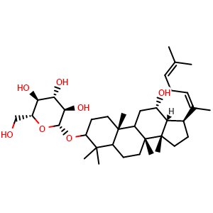 Chemical structure of Ginsenoside Rh3 , CAS 105558-26-7, AChemBlock U106435
