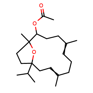 Chemical structure of Incensole acetate , CAS 34701-53-6, AChemBlock U106473