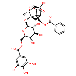 Chemical structure of Galloylpaeoniflorin , CAS 122965-41-7, AChemBlock U106488