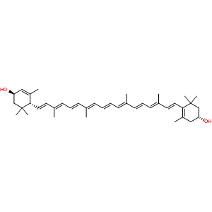 Chemical structure of Lutein , CAS 127-40-2, AChemBlock U106494