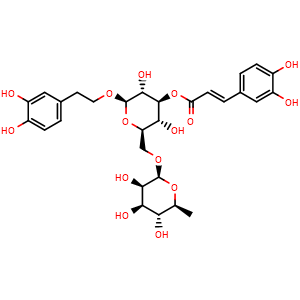 Chemical structure of Isoforsythiaside , CAS 1357910-26-9, AChemBlock U106505