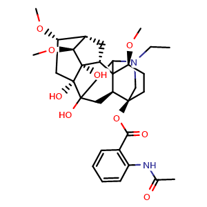 Chemical structure of Ranaconitine , CAS 1360-76-5, AChemBlock U106506