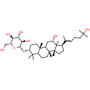 Chemical structure of Pseudoginsenoside Rh2 , CAS 1370264-16-6, AChemBlock U106511