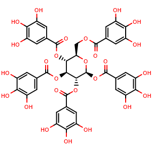 Chemical structure of 1,2,3,4,6-o-Pentagalloylglucose , CAS 14937-32-7, AChemBlock U106522