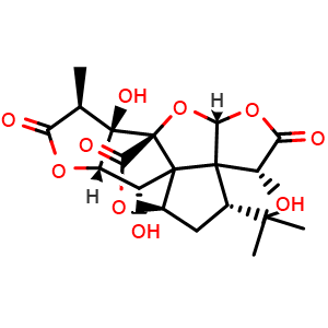 Chemical structure of Ginkgolide B , CAS 15291-77-7, AChemBlock U106525