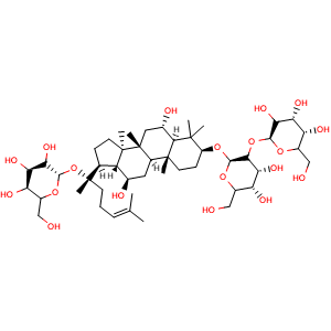 Chemical structure of vina-ginsenoside R4 , CAS 156009-80-2, AChemBlock U106527
