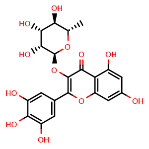Chemical structure of Myricitrin , CAS 17912-87-7, AChemBlock U106552