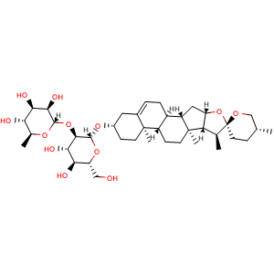 Chemical structure of Prosapogenin A , CAS 19057-67-1, AChemBlock U106561