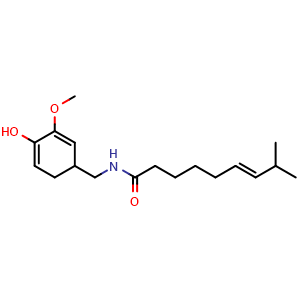 Chemical structure of Dihydrocapsaicin , CAS 19408-84-5, AChemBlock U106566