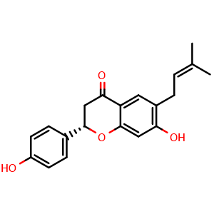 Chemical structure of Bavachin , CAS 19879-32-4, AChemBlock U106571