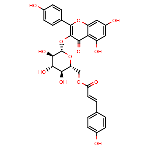Chemical structure of Tiliroside , CAS 20316-62-5, AChemBlock U106575