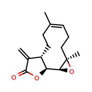 Chemical structure of Parthenolide , CAS 20554-84-1, AChemBlock U106578