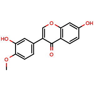 Chemical structure of Calycosin , CAS 20575-57-9, AChemBlock U106579