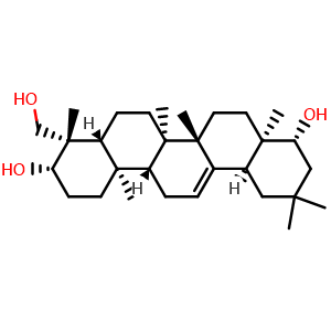 Chemical structure of Soyasapogenol B , CAS 595-15-3, AChemBlock U106591