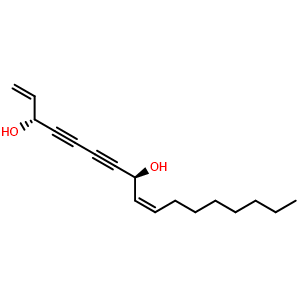 Chemical structure of Falcarindiol , CAS 55297-87-5, AChemBlock U106597